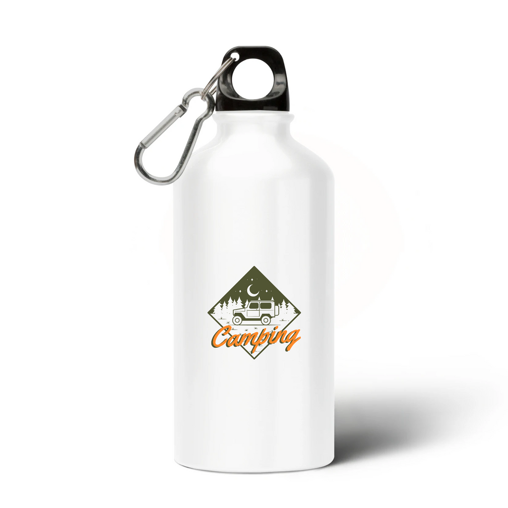 Gourde en aluminium avec mousqueton - Gourde pour sport, ballade Gourde en aluminium avec mousqueton - Gourde pour sport, ballade